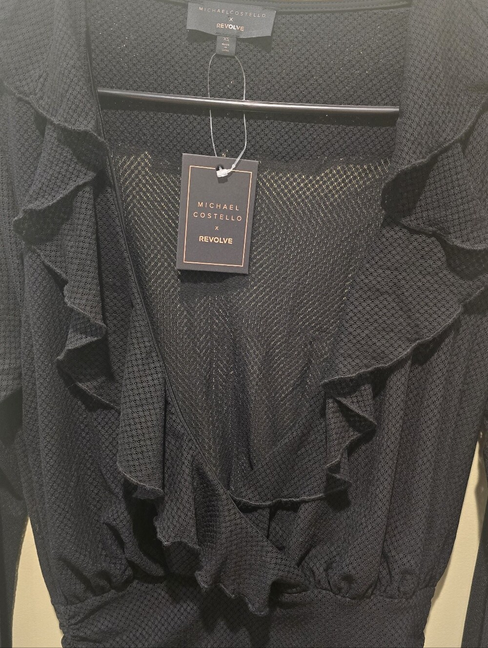 NWT Michael Costello X Revolve Mavis Ruffle Mini Dress XS - Picture 7 of 12